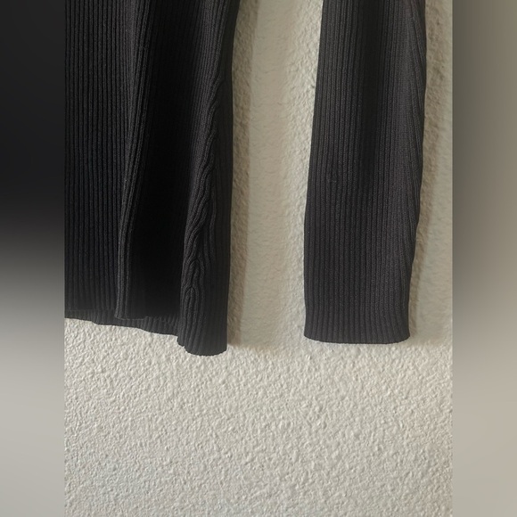 Vintage y2k Fitted Soft Ribbed Knit Top Women’s S Black Long Sleeve Mock Neck - Picture 6 of 11